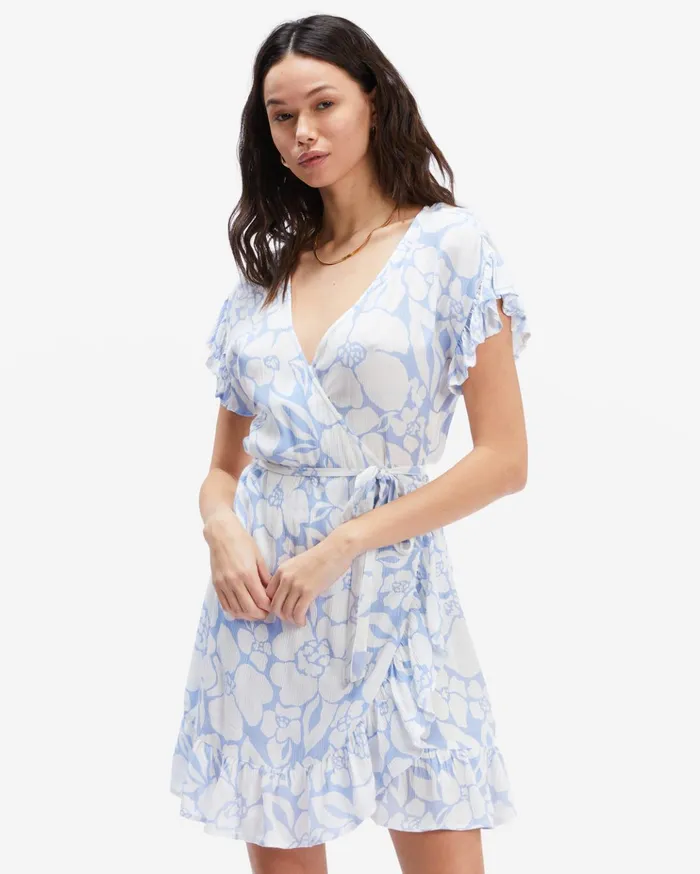 Billabong Wrap And Roll Woven Dress Rain Drop Women Dresses Billabong Wrap And Roll Woven Dress Rain Drop Women Dresses