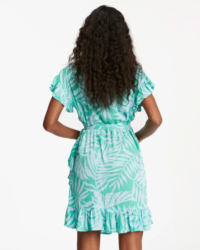 Billabong Wrap And Roll Woven Dress Tropical Green Women Dresses Billabong Wrap And Roll Woven Dress Tropical Green Women Dresses