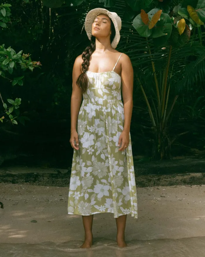 Billabong Your Babe Midi Dress Seaweed Women Dresses