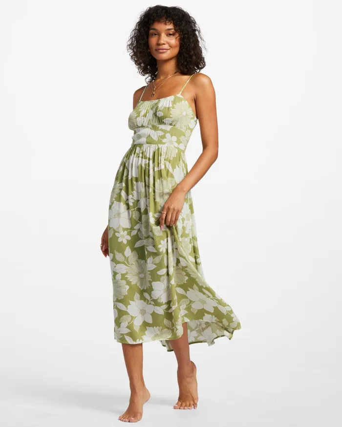 Billabong Your Babe Midi Dress Seaweed Women Dresses Billabong Your Babe Midi Dress Seaweed Women Dresses
