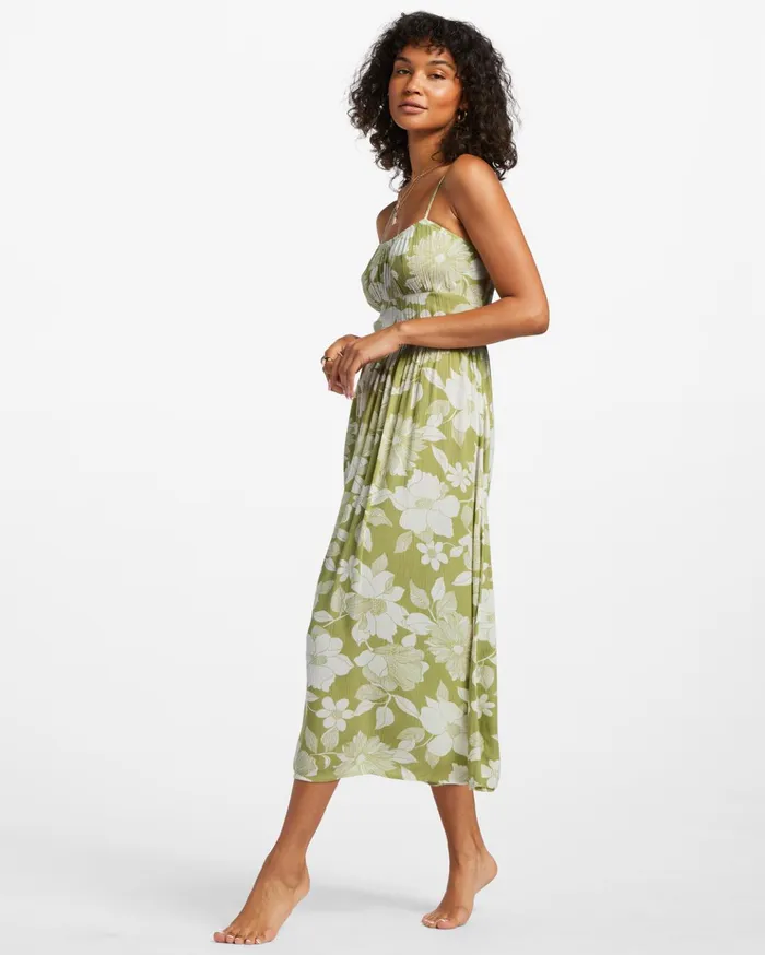 Billabong Your Babe Midi Dress Seaweed Women Dresses Billabong Your Babe Midi Dress Seaweed Women Dresses