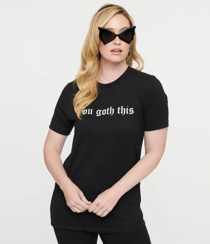 Black and White You Goth This Unisex Graphic Tee Clothing Unique Vintage Graphic Tees