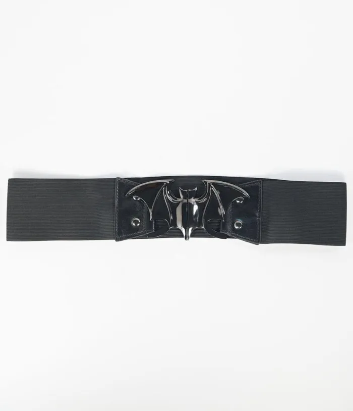 Black Bat Cinch Belt AccessoriesHalloween Unique Vintage Belts