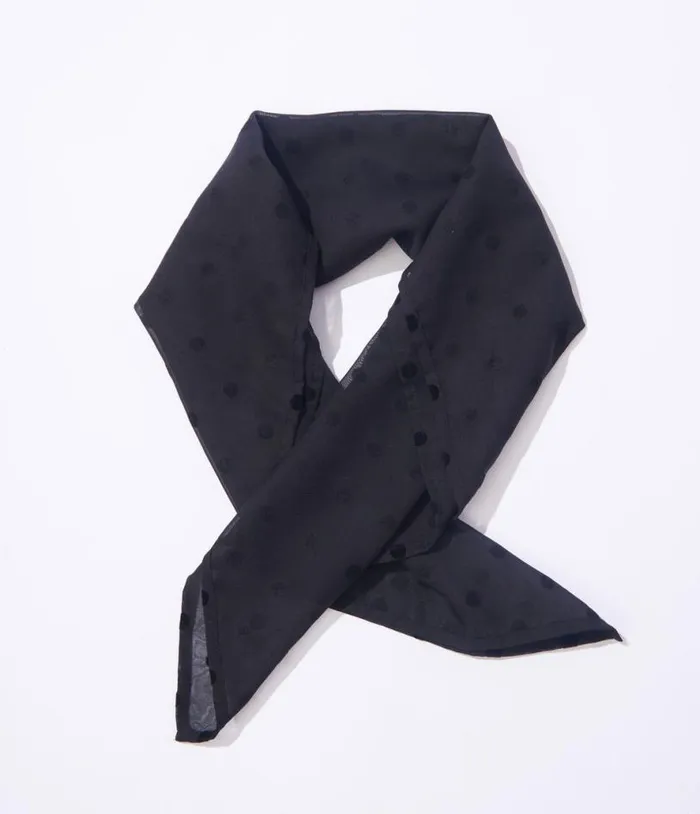 Black Flocked Polka Dot Hair Scarf Accessories Unique Vintage Gloves and Scarves Black Flocked Polka Dot Hair Scarf Accessories Unique Vintage Gloves and Scarves