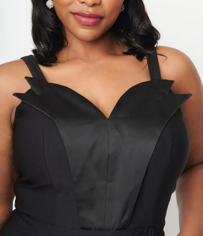 Black Tuxedo Jumpsuit ClothingPlus Unique Vintage Rompers and Jumpsuits