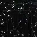 Black Velvet Constellation Cape Gown DressesPlus Unique Vintage Midi and Maxi
