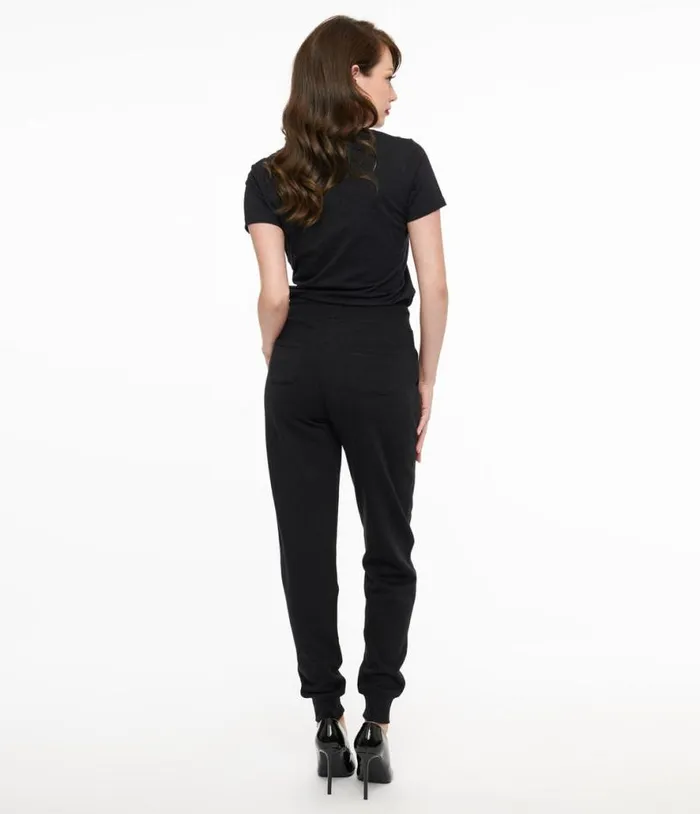 Black Witch Bitch Fleece Sweatpants ClothingPlus Unique Vintage Pants