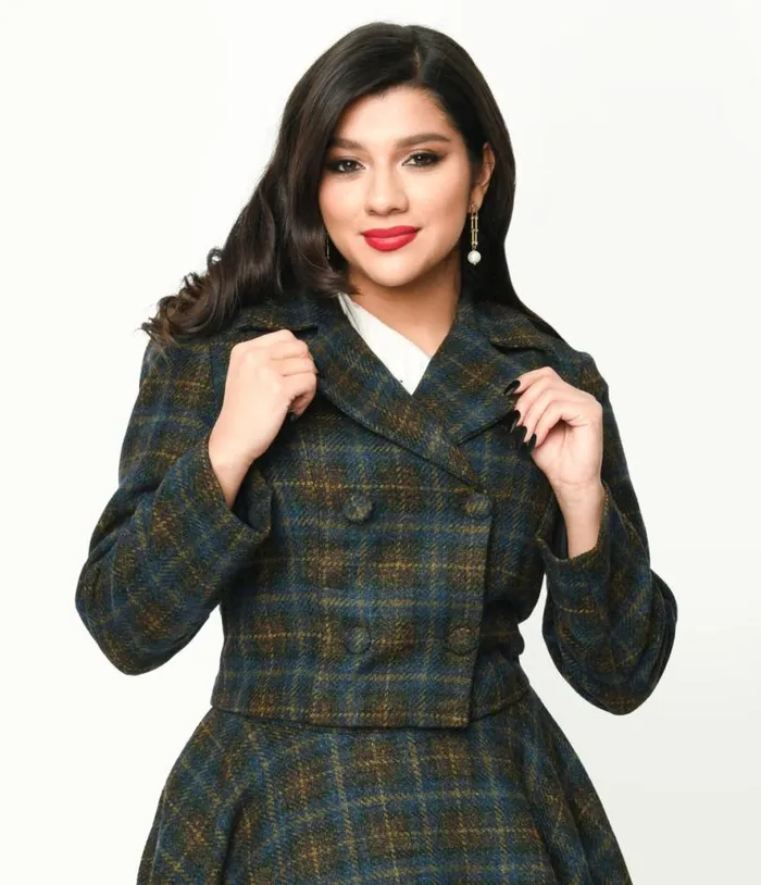 Blue and Green Check Plaid Jacket ClothingPlus Unique Vintage Jackets