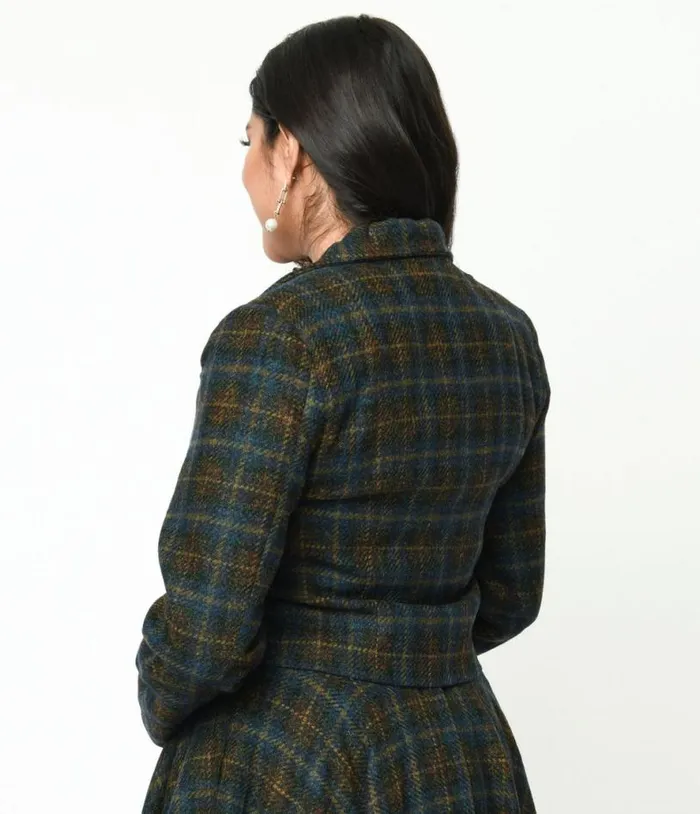 Blue and Green Check Plaid Jacket ClothingPlus Unique Vintage Jackets