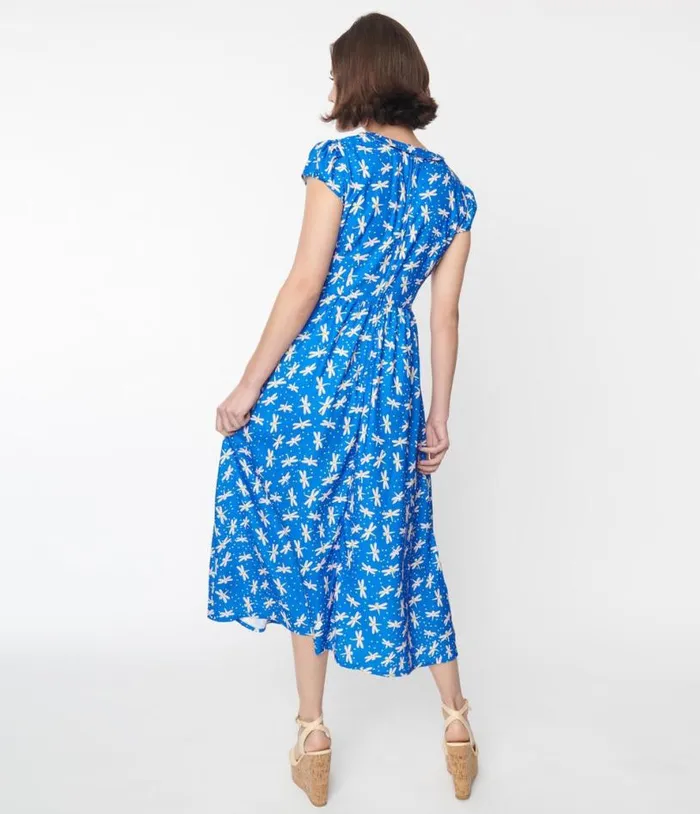 Blue Dragonfly Heather Midi Dress Dresses Unique Vintage Midi