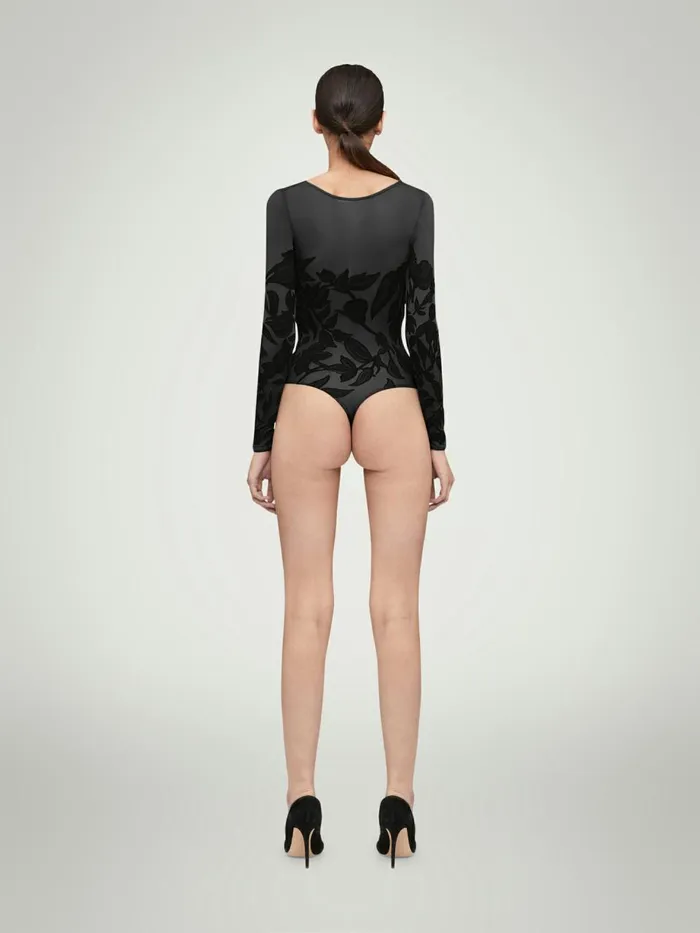 Body Tattoo String Body Blackblack Women Wolford Longsleeve Shirts