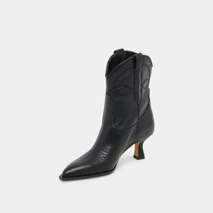 Boots and Booties Shop Dolce Vita Angel Booties Black Leather Black Leather