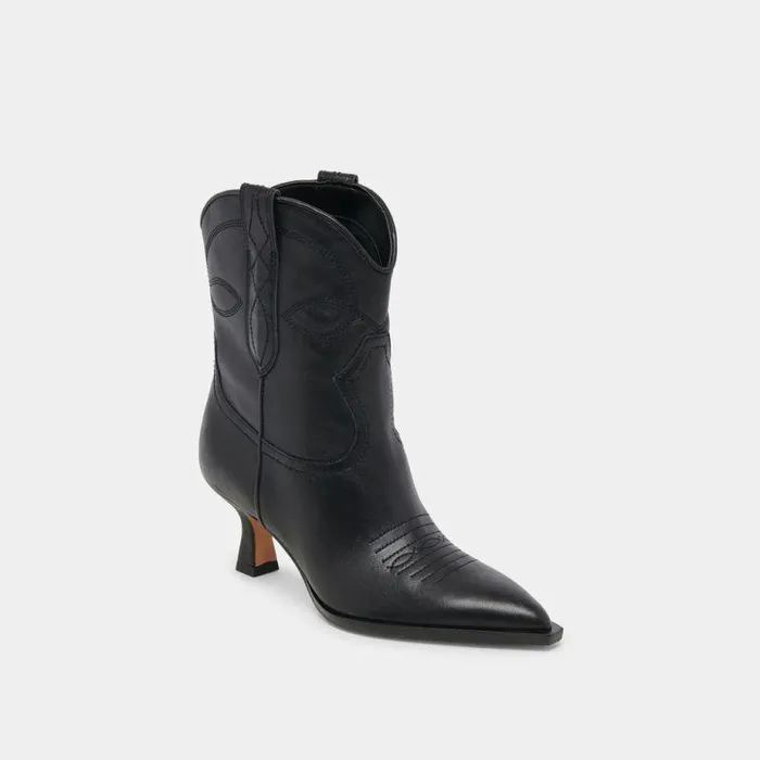 Boots and Booties Shop Dolce Vita Angel Booties Black Leather Black Leather