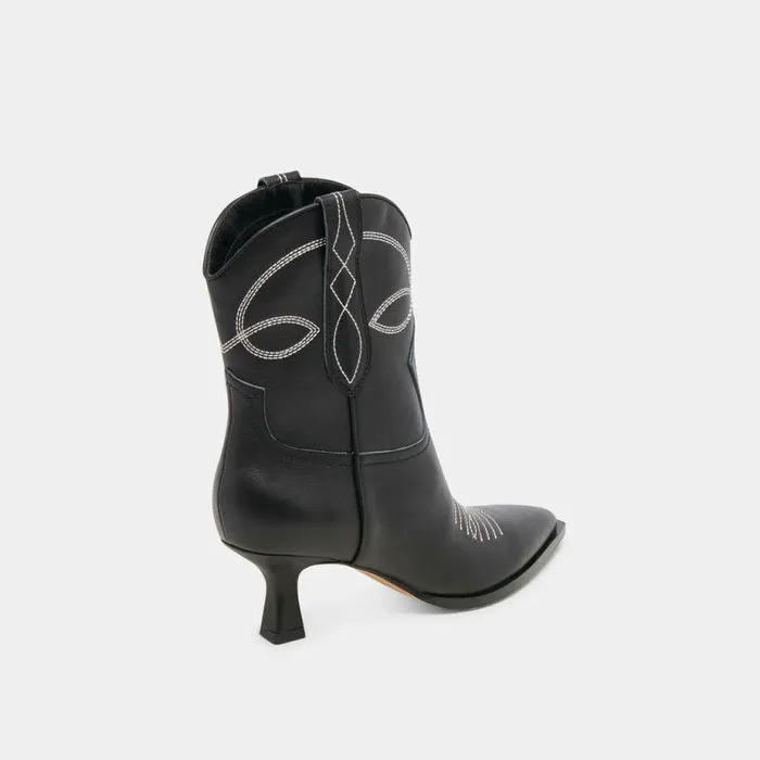 Boots and Booties Shop Dolce Vita Angel Booties Black White Leather Black White Leather