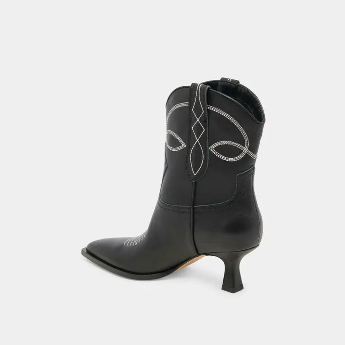 Boots and Booties Shop Dolce Vita Angel Booties Black White Leather Black White Leather