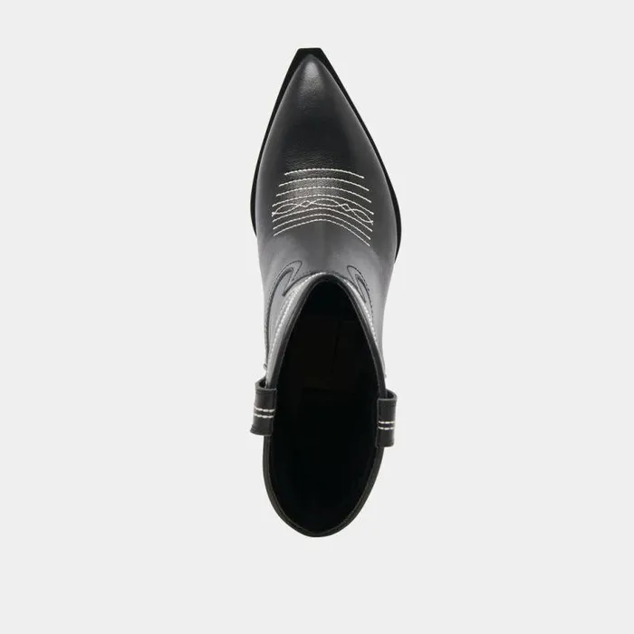 Boots and Booties Shop Dolce Vita Angel Booties Black White Leather Black White Leather