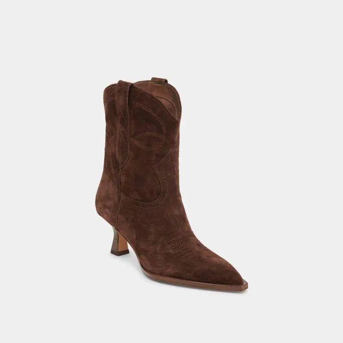 Boots and Booties Shop Dolce Vita Angel Booties Dk Brown Suede Dk Brown Suede
