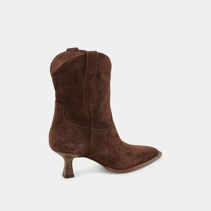 Boots and Booties Shop Dolce Vita Angel Booties Dk Brown Suede Dk Brown Suede