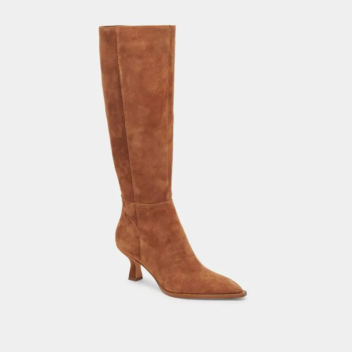 Boots and Booties Shop Dolce Vita Auggie Boots Brown Suede Women039s Brown Suede Kneehigh Boots Brown Suede