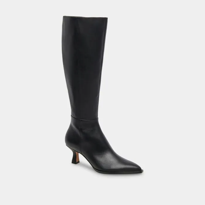 Boots and Booties Shop Dolce Vita Auggie Wide Calf Boots Black Leather Black Leather