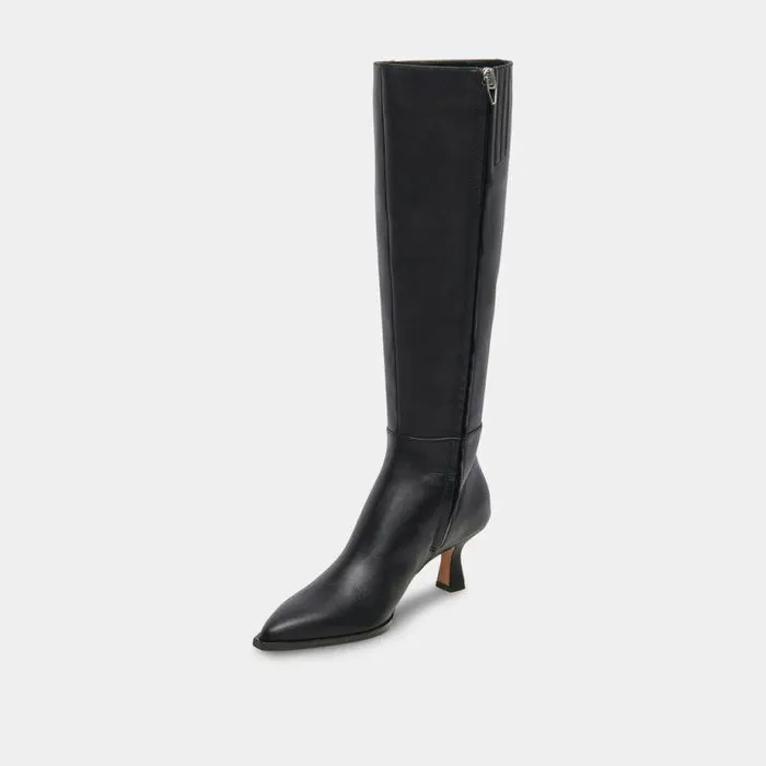 Boots and Booties Shop Dolce Vita Auggie Wide Calf Boots Black Leather Black Leather