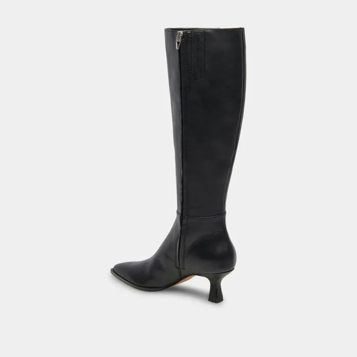 Boots and Booties Shop Dolce Vita Auggie Wide Calf Boots Black Leather Black Leather