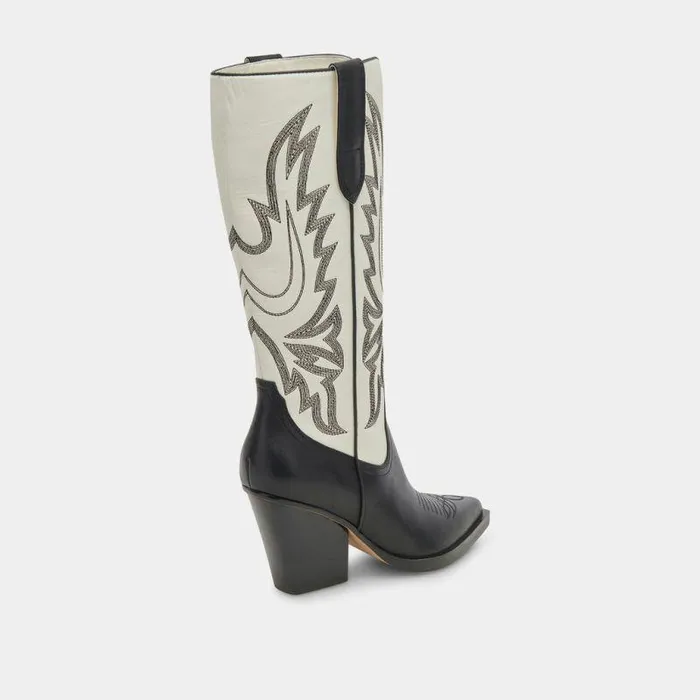 Boots and Booties Shop Dolce Vita Blanch Boots Black White Leather Black White Leather