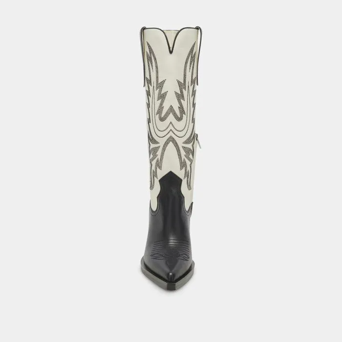Boots and Booties Shop Dolce Vita Blanch Boots Black White Leather Black White Leather