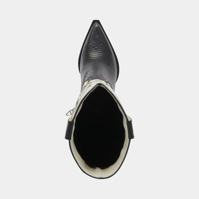 Boots and Booties Shop Dolce Vita Blanch Boots Black White Leather Black White Leather