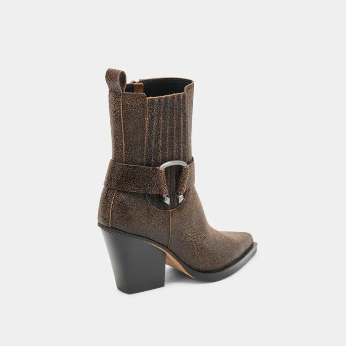 Boots and Booties Shop Dolce Vita Bounty Boots Espresso Distressed Leather Espresso Distressed Leather