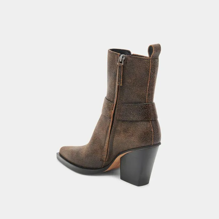 Boots and Booties Shop Dolce Vita Bounty Boots Espresso Distressed Leather Espresso Distressed Leather