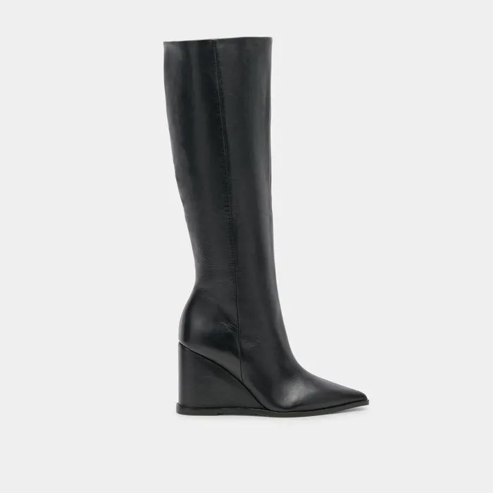 Boots and Booties Shop Dolce Vita Bruce Black Boots Black Leather Boots With Wedge Heel Black Leather Boots and Booties Shop Dolce Vita Bruce Black Boots Black Leather Boots With Wedge Heel Black Leather