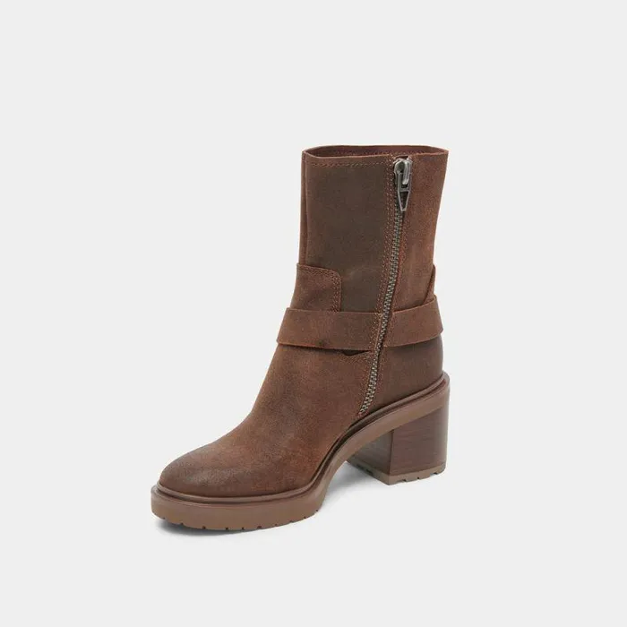 Boots and Booties Shop Dolce Vita Camros Boots Cocoa Suede Women039s Cocoa Suede Moto Boots Cocoa Suede