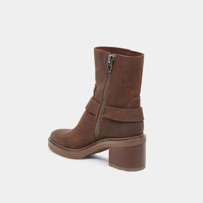 Boots and Booties Shop Dolce Vita Camros Boots Cocoa Suede Women039s Cocoa Suede Moto Boots Cocoa Suede