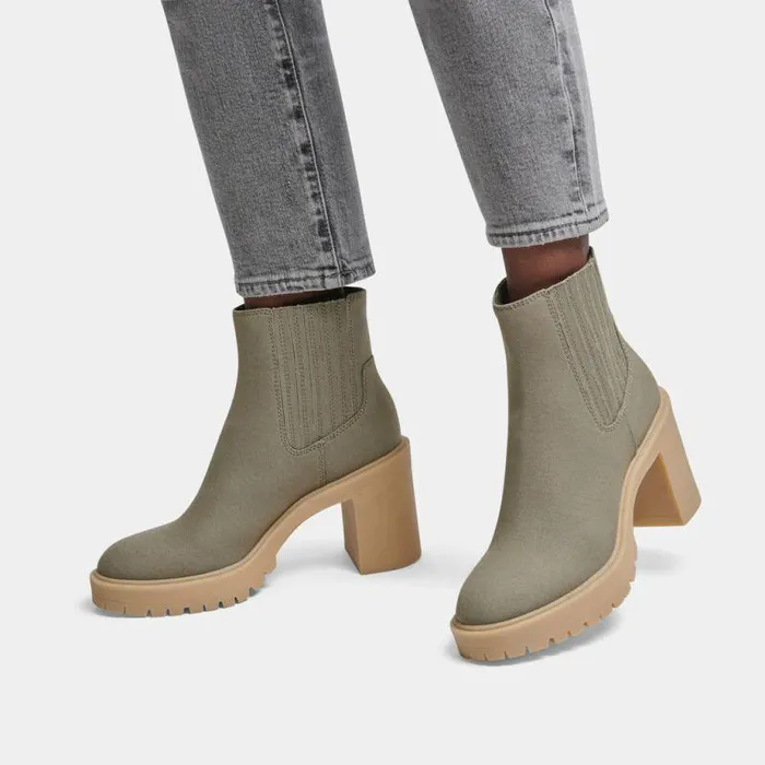 Boots and Booties Shop Dolce Vita Caster Booties Sage Canvas Sage Canvas