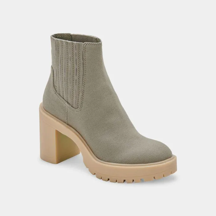 Boots and Booties Shop Dolce Vita Caster Booties Sage Canvas Sage Canvas