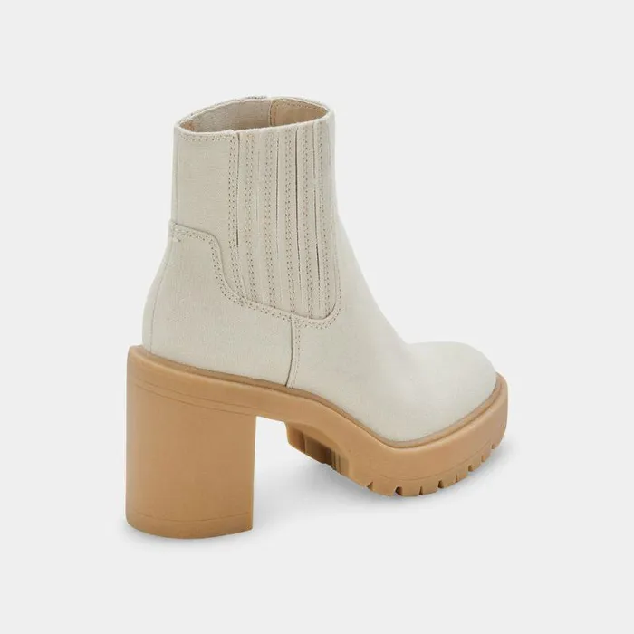 Boots and Booties Shop Dolce Vita Caster Booties Sandstone Canvas Sandstone Canvas