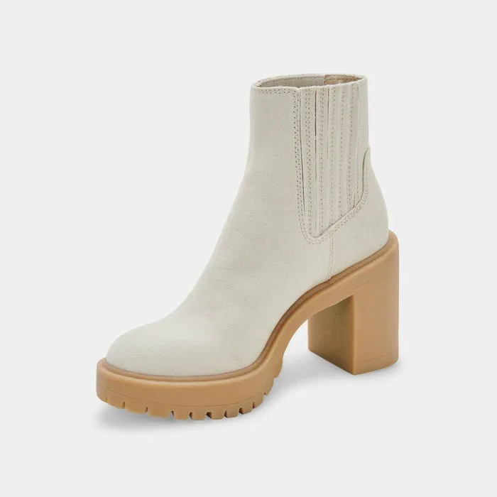 Boots and Booties Shop Dolce Vita Caster Booties Sandstone Canvas Sandstone Canvas