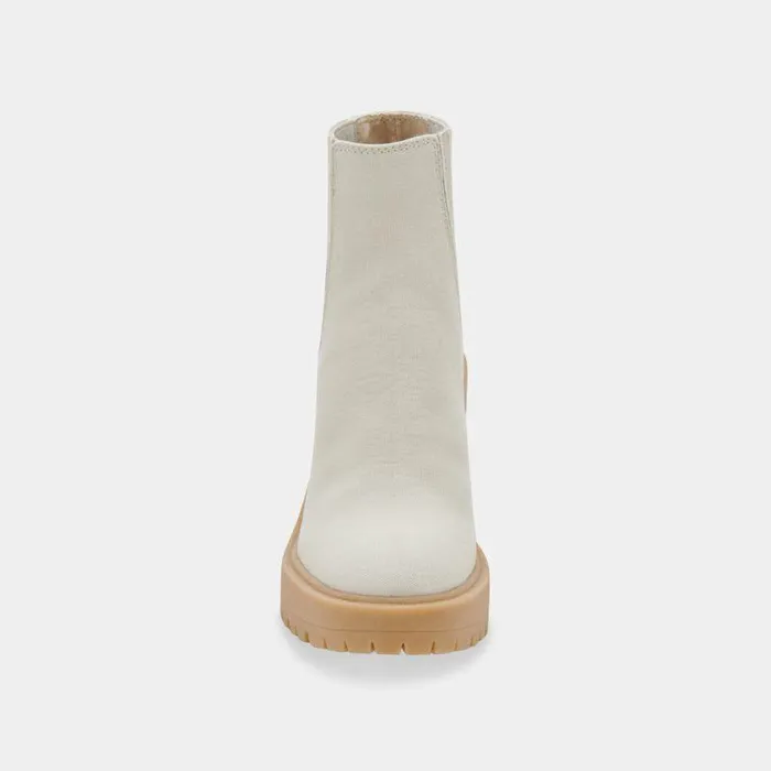 Boots and Booties Shop Dolce Vita Caster Booties Sandstone Canvas Sandstone Canvas