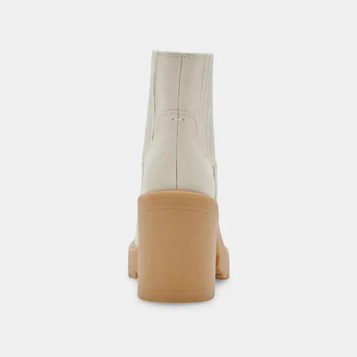 Boots and Booties Shop Dolce Vita Caster Booties Sandstone Canvas Sandstone Canvas