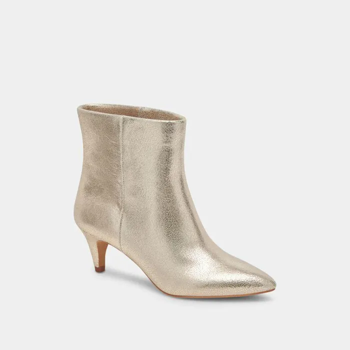 Boots and Booties Shop Dolce Vita Dee Booties Platinum Distressed Leather Platinum Distressed Leather