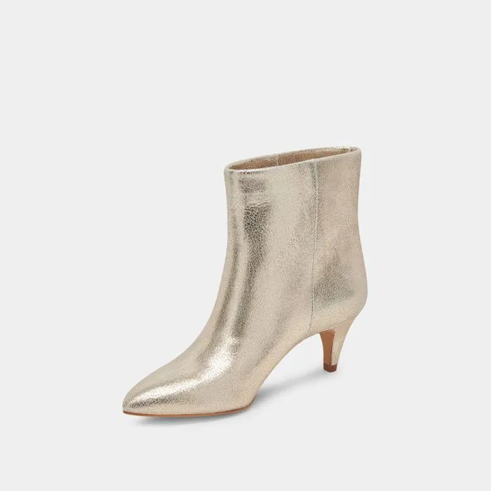 Boots and Booties Shop Dolce Vita Dee Booties Platinum Distressed Leather Platinum Distressed Leather