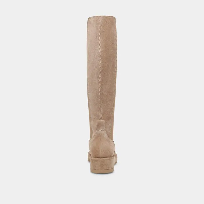 Boots and Booties Shop Dolce Vita Eamon H2o Almond Suede Wide Calf Boots Waterproof Almond Suede Boots Almond Suede