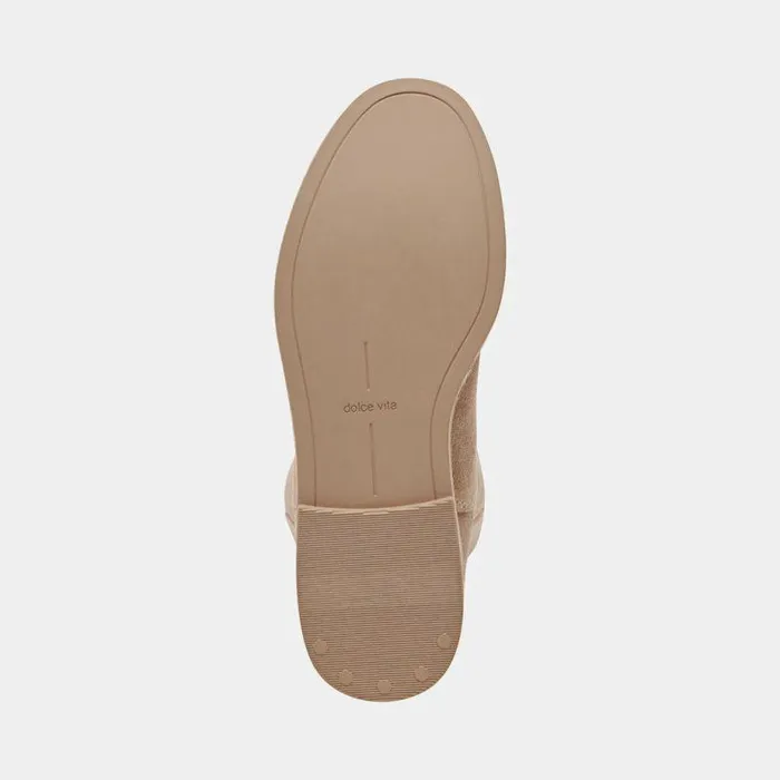 Boots and Booties Shop Dolce Vita Eamon H2o Almond Suede Wide Calf Boots Waterproof Almond Suede Boots Almond Suede