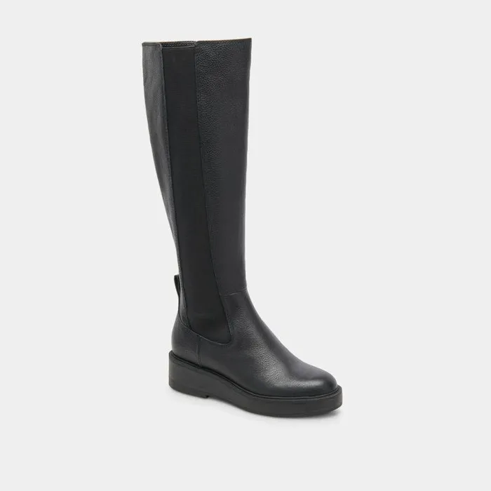Boots and Booties Shop Dolce Vita Eamon H2o Black Leather Boots Waterproof Black Leather Boots Black Leather