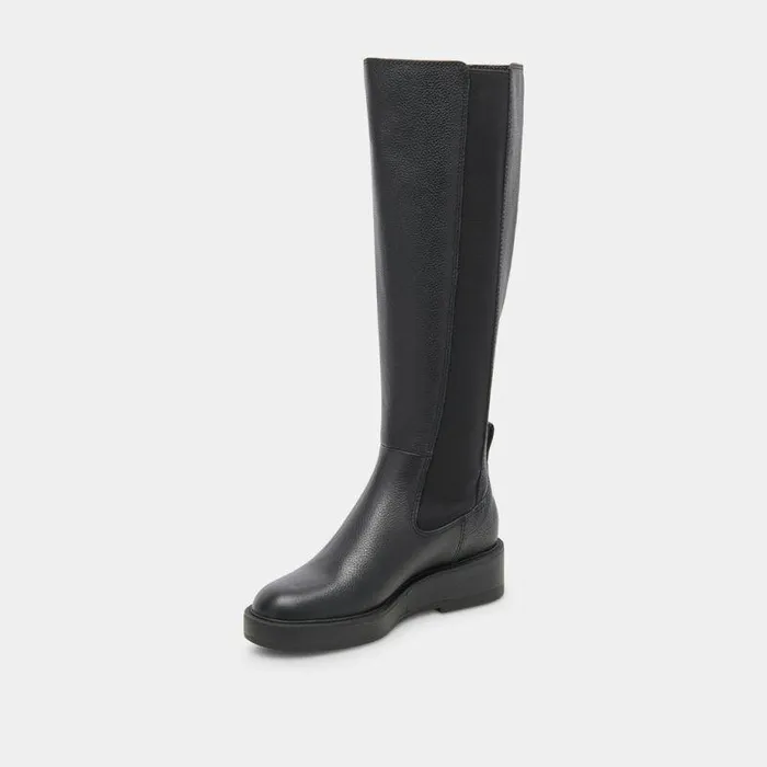 Boots and Booties Shop Dolce Vita Eamon H2o Black Leather Boots Waterproof Black Leather Boots Black Leather