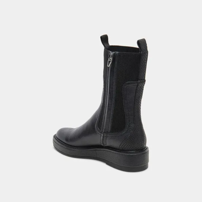 Boots and Booties Shop Dolce Vita Elyse H2o Wide Boots Black Leather Waterproof Wide Black Leather Boots Black Leather