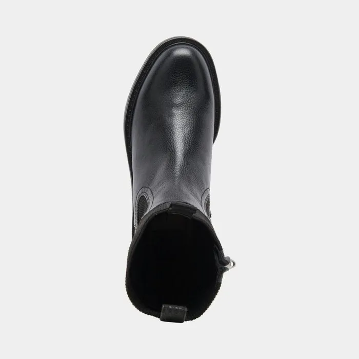 Boots and Booties Shop Dolce Vita Elyse H2o Wide Boots Black Leather Waterproof Wide Black Leather Boots Black Leather