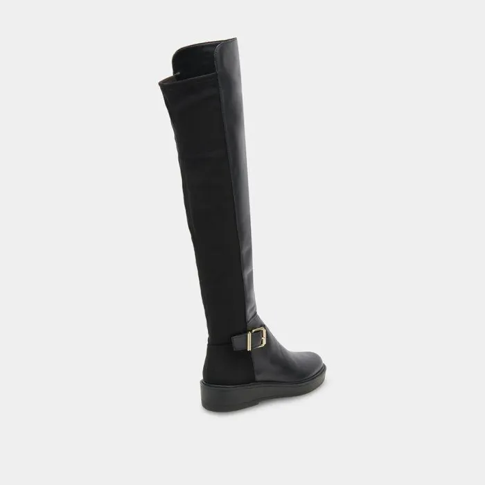 Boots and Booties Shop Dolce Vita Ember Boots Black Leather Black Leather Overtheknee Boots Black Leather