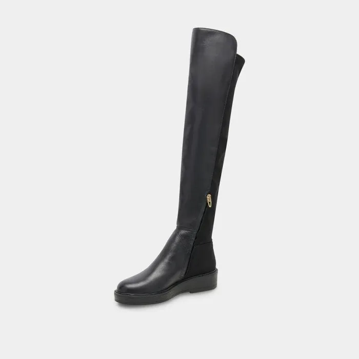 Boots and Booties Shop Dolce Vita Ember Boots Black Leather Black Leather Overtheknee Boots Black Leather